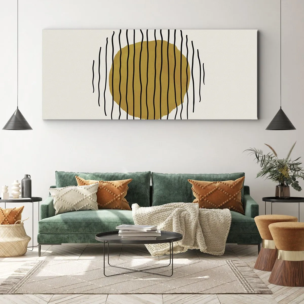 Vászonkép - A hőtől remegő absztrakció - 100x40 cm