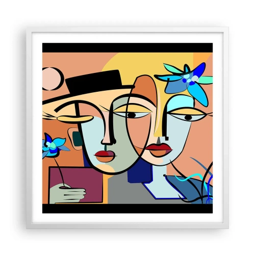 Poszter fekete keretben - Picasso randez vous - 60x60 cm