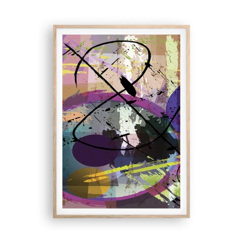 Poszter világos tölgy keretben - Mehet egyenesen előre vagy körbe - 70x100 cm