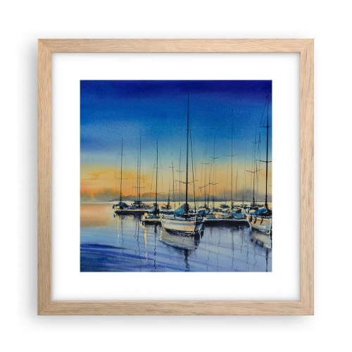 Poszter világos tölgy keretben - Egy szép nap vége - 30x30 cm