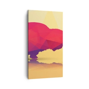 Vászonkép - Az európai bölény amaránt erőssége - 45x80 cm