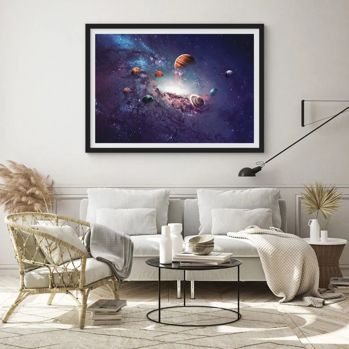 Poszter fehér keretben - Napos táncrendszer - 70x50 cm