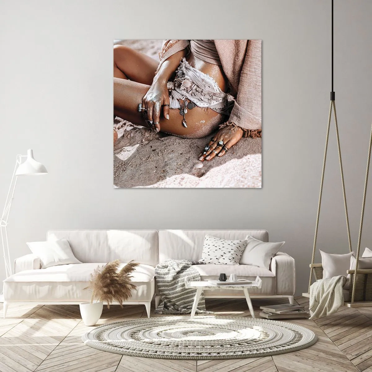 Vászonkép - A hullámok vetettek partra? - 70x70 cm