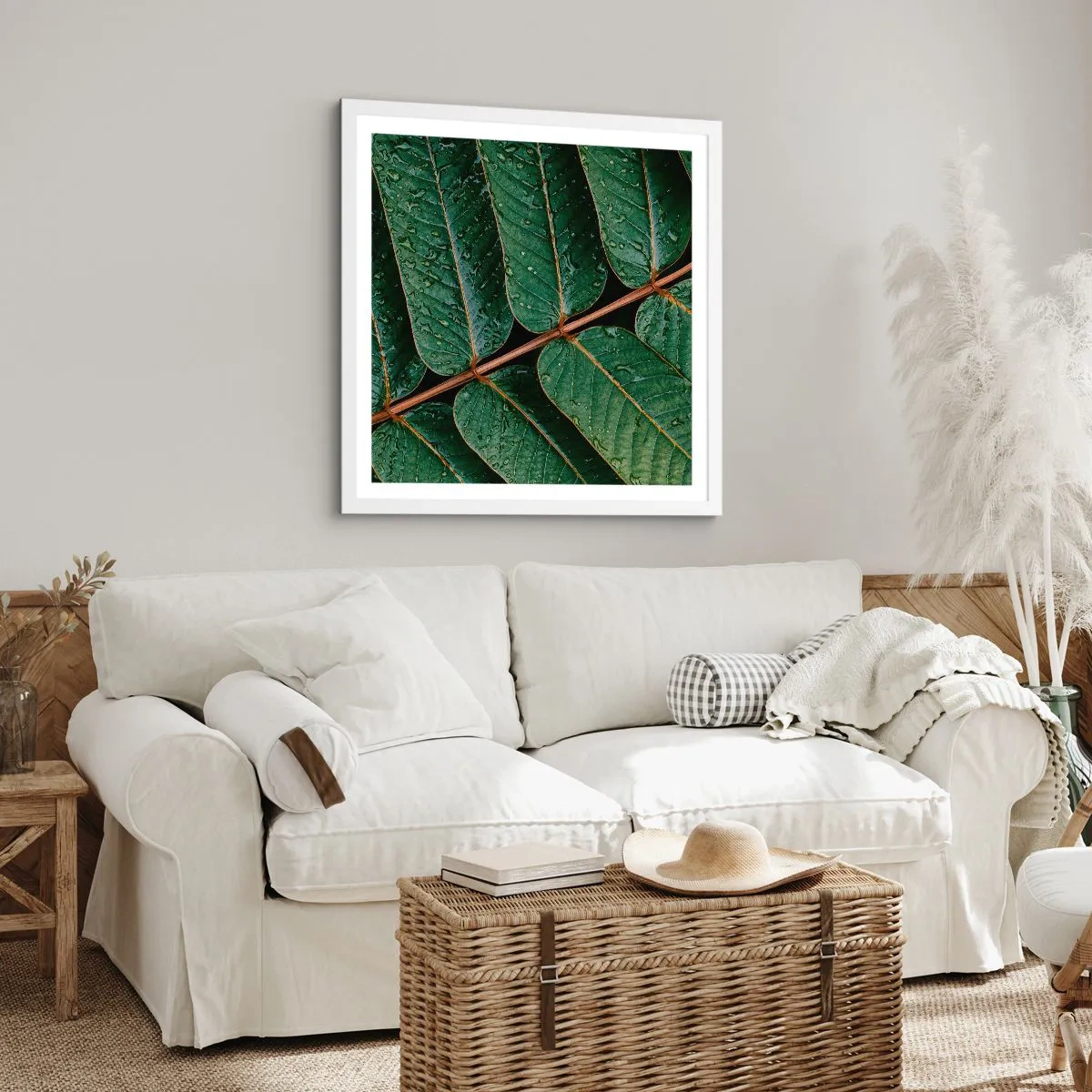Poszter fekete keretben - Zöld ritmusban - 60x60 cm