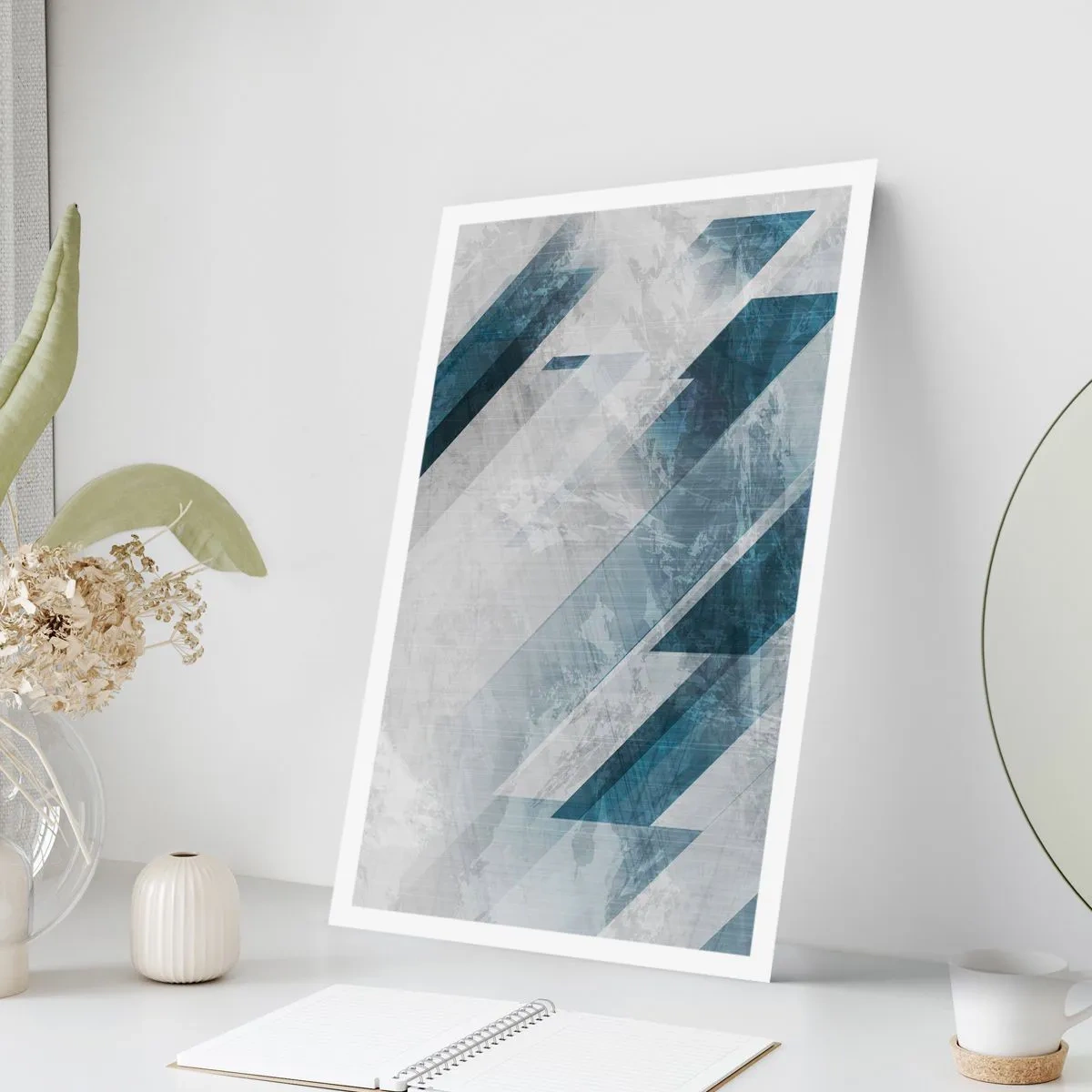 Poszter - Térkompozíció - szürke mozgás - 70x100 cm