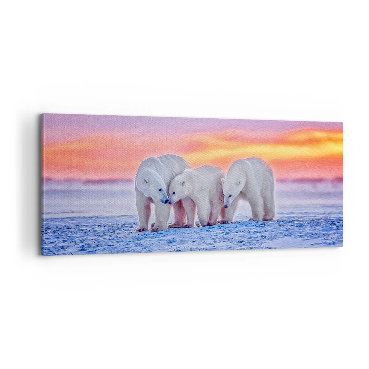 Vászonkép - Elég a családi meleg - 100x40 cm