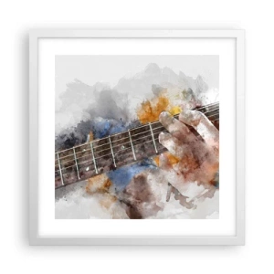Poszter fekete keretben - Költészet a húrok között - 40x40 cm