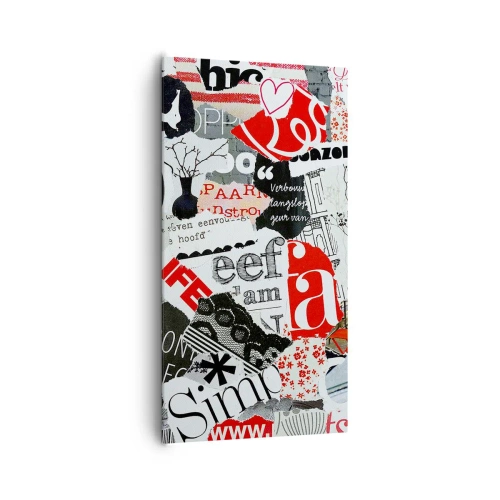 Vászonkép - Hipszter kollázs - 65x120 cm