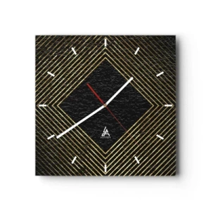 Falióra, Óra - Geometria glamour stílusban - 30x30 cm