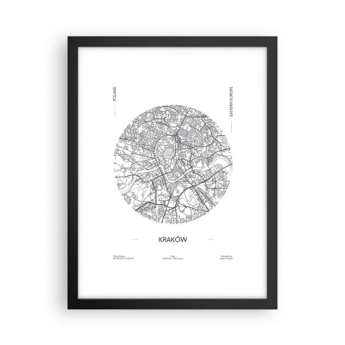Poszter fehér keretben - Krakkó anatómiája - 30x40 cm