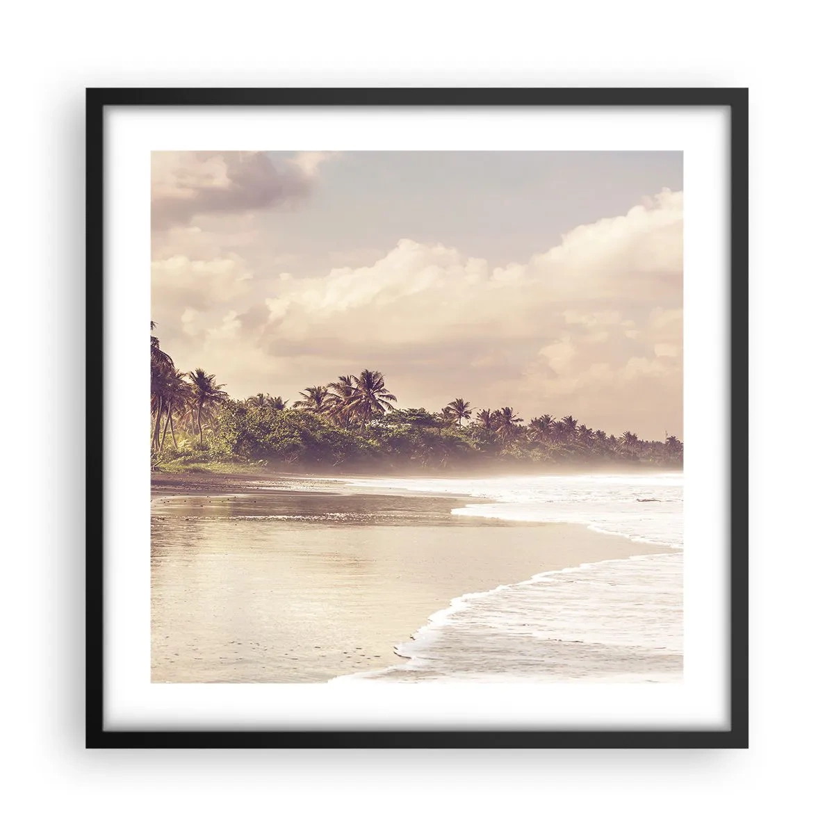 Poszter fehér keretben - A hullámok simogatása - 50x50 cm