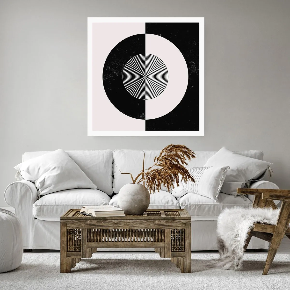 Poszter - Harmónia fekete-fehérben - 50x50 cm