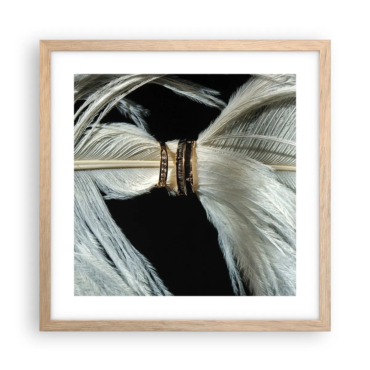 Poszter világos tölgy keretben - ...és nem hagylak el... - 40x40 cm