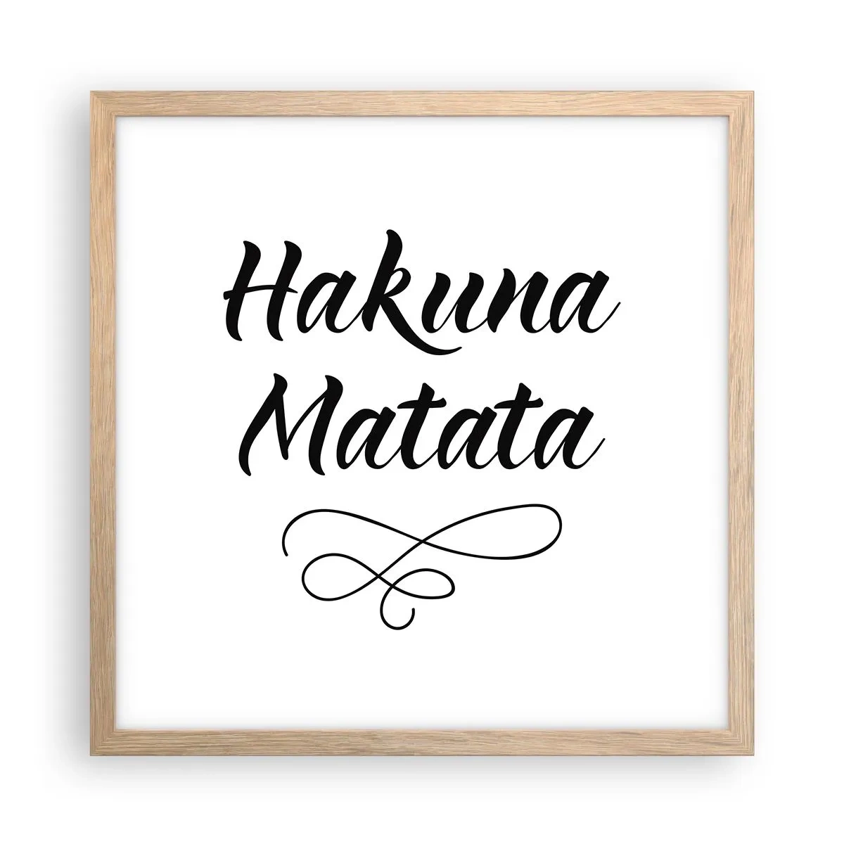 Poszter világos tölgy keretben - A legjobb tanács - 40x40 cm