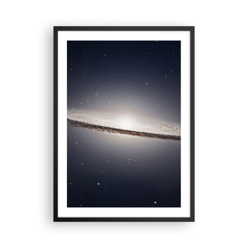 Poszter fehér keretben - Egy monumentális spirálgalaxis az űr hátterében - 50x70cm - Réges régen, egy messzi-messzi galaxisban.... - Modern fali dekoráció nappalihoz és hálószobához ARTTOR