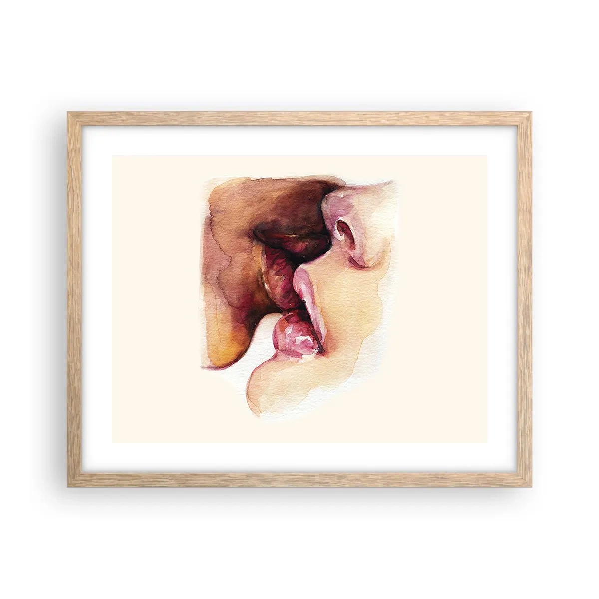 Poszter világos tölgy keretben - Mint éjszaka és nap, föld és ég - 50x40 cm