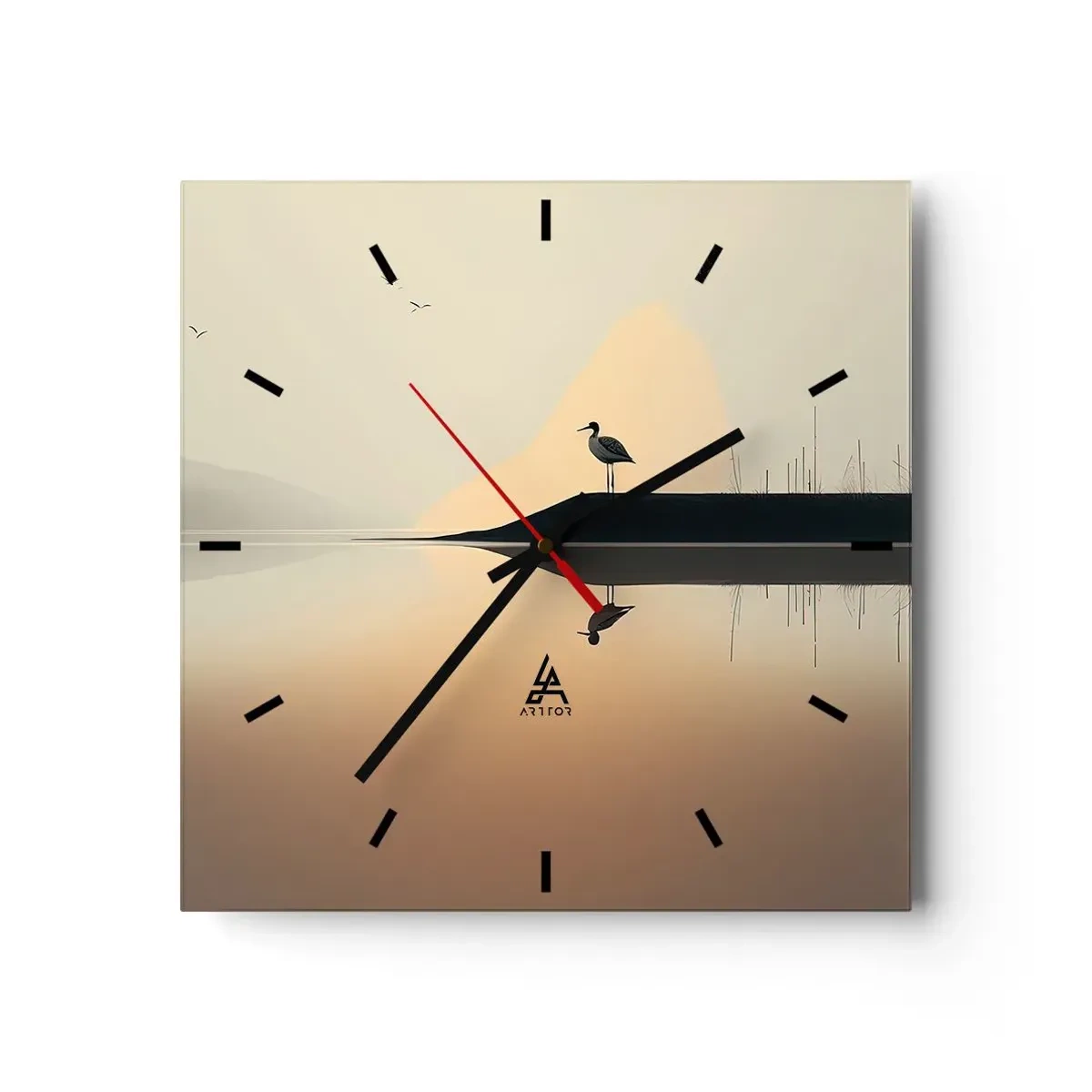 Falióra, Óra - Ember a tavon - 30x30 cm