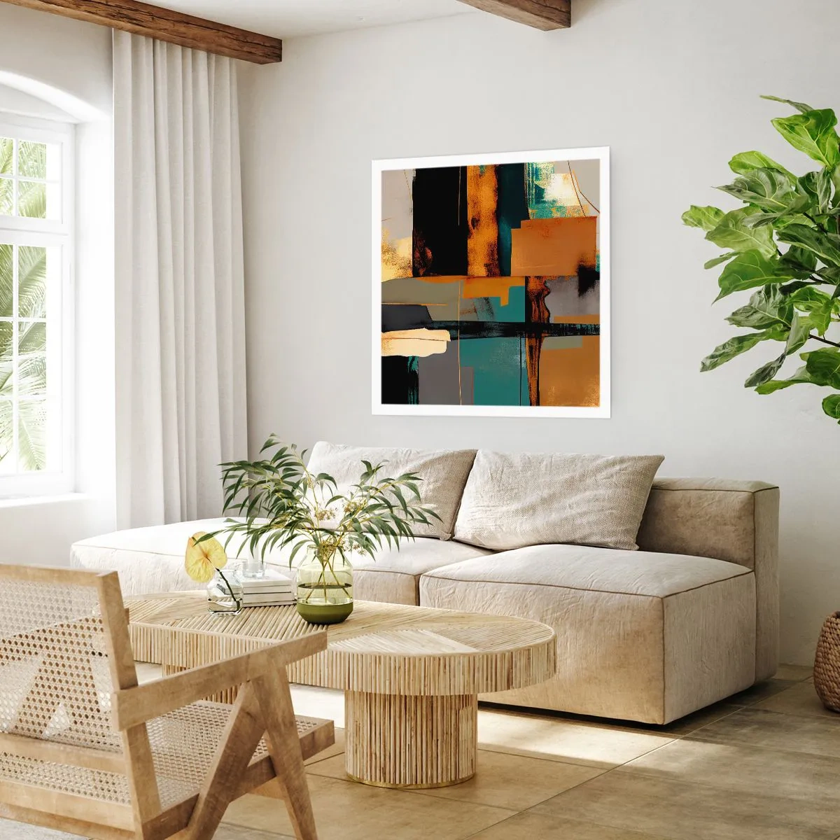 Poszter - Absztrakció - fény és árnyék - 50x50 cm