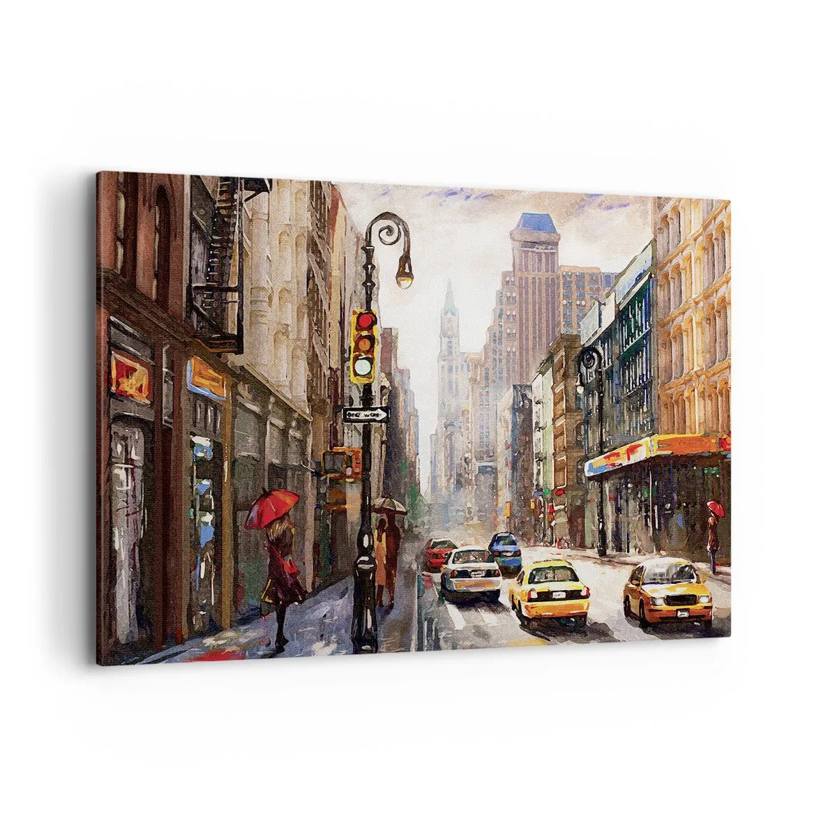 Vászonkép - New York – esőben is színes - 120x80 cm