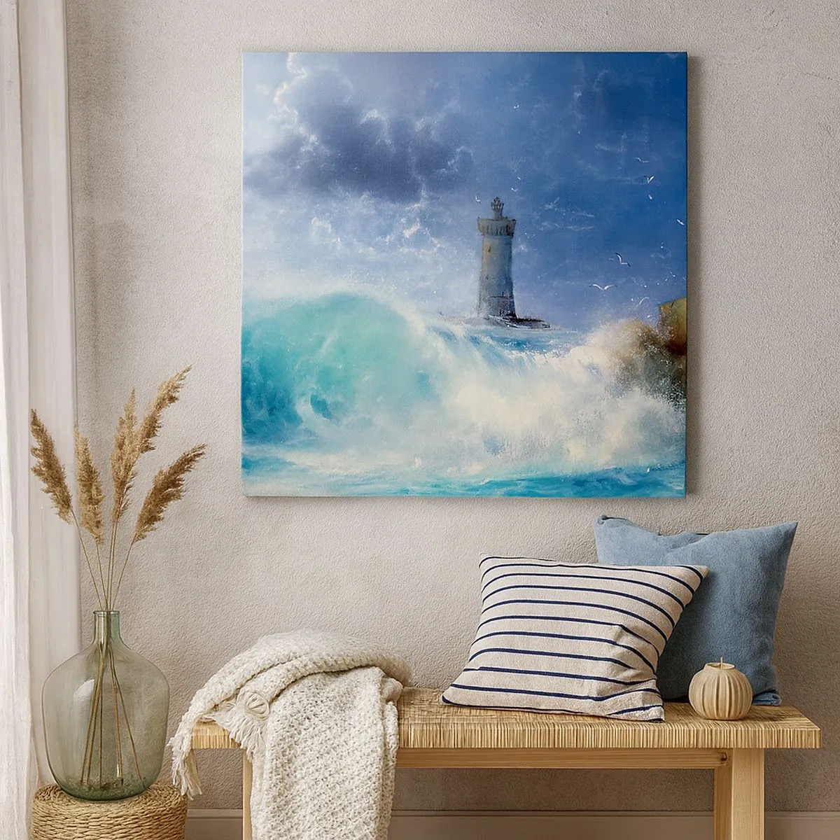 Vászonkép - Óvakodva az elemektől - 30x30 cm