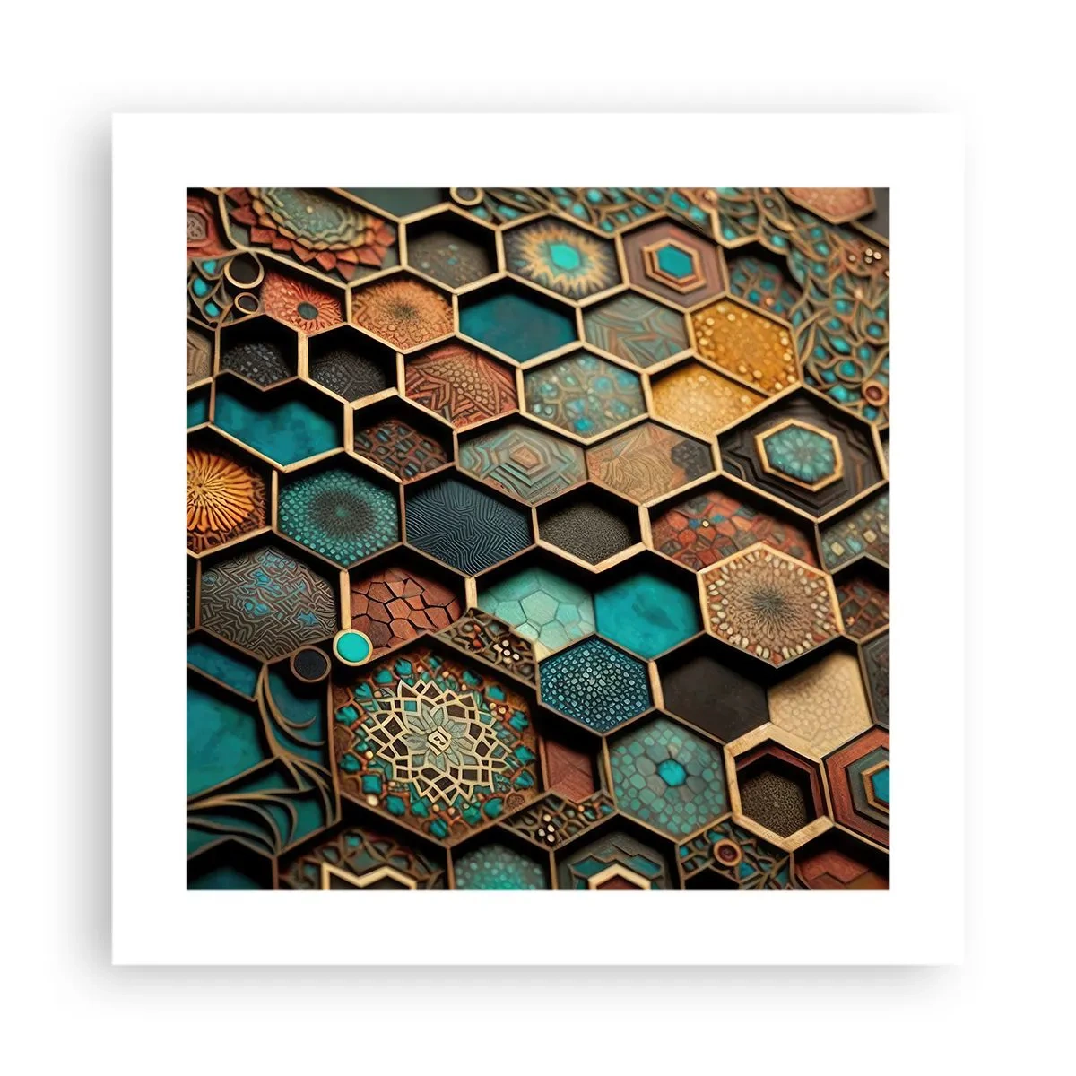 Poszter - Arab ornamentika - egy variáció - 40x40 cm