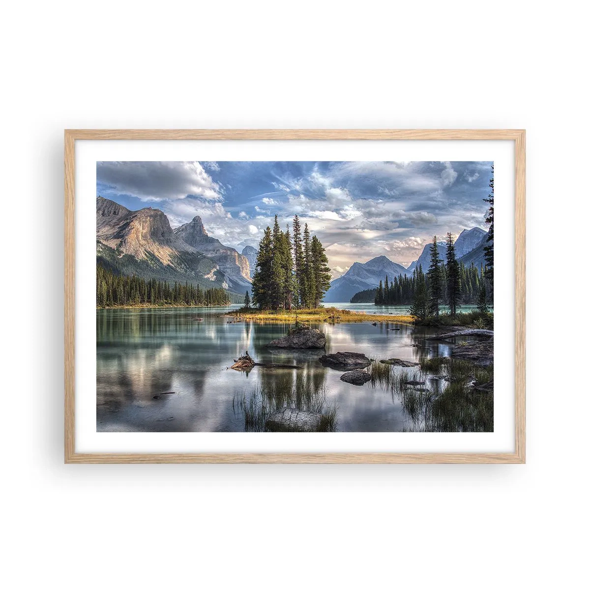 Poszter világos tölgy keretben - A nagy és tiszta víz mellett... - 70x50 cm