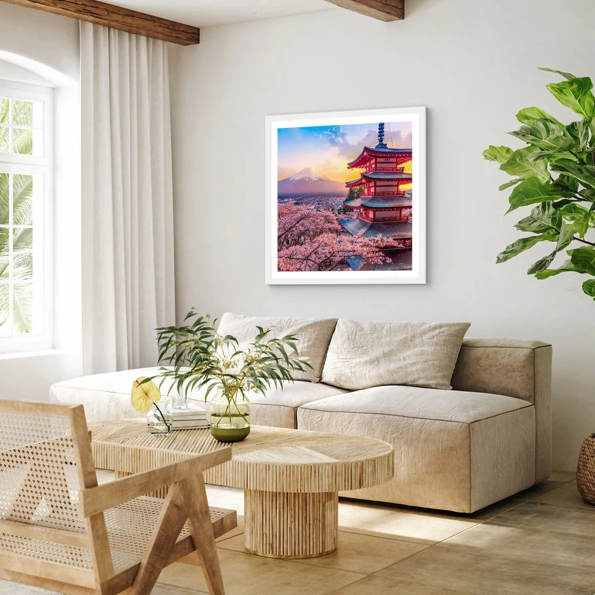 Poszter fekete keretben - A japán lélek lényege - 60x60 cm