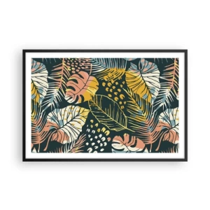 Poszter fehér keretben - Leveles fantázia - 91x61 cm