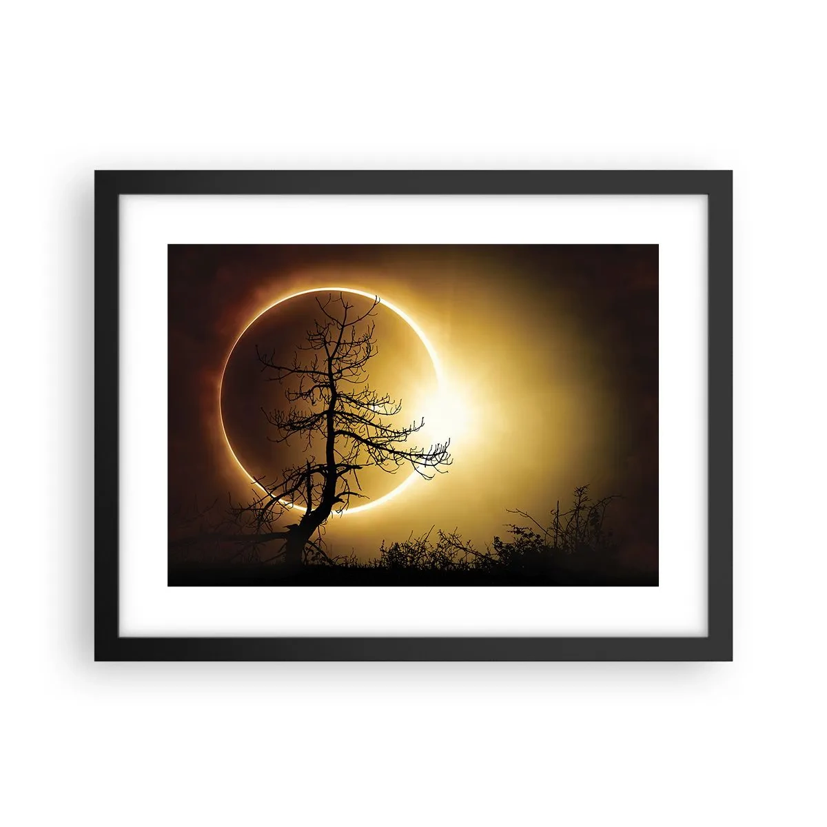 Poszter fehér keretben - Teljes napfogyatkozás - 40x30 cm