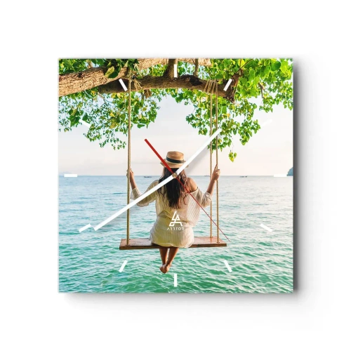 Falióra, Óra - Az élet gyönyörű - 40x40 cm