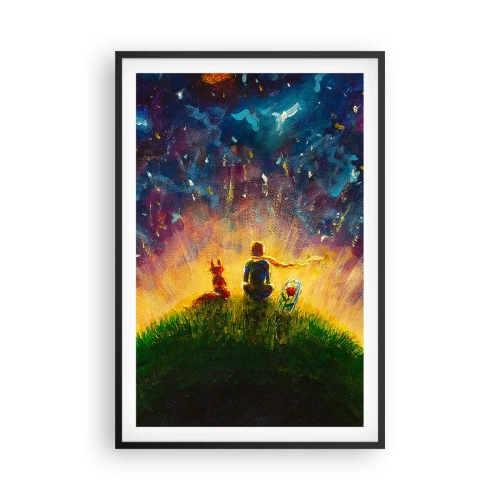 Poszter fehér keretben - Szerelem és barátság – az egész világ - 61x91 cm