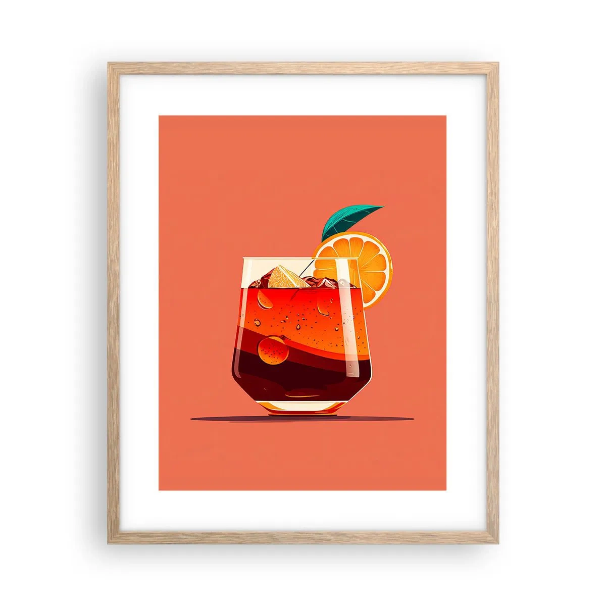 Poszter világos tölgy keretben - Nyári felfrissülés - 40x50 cm