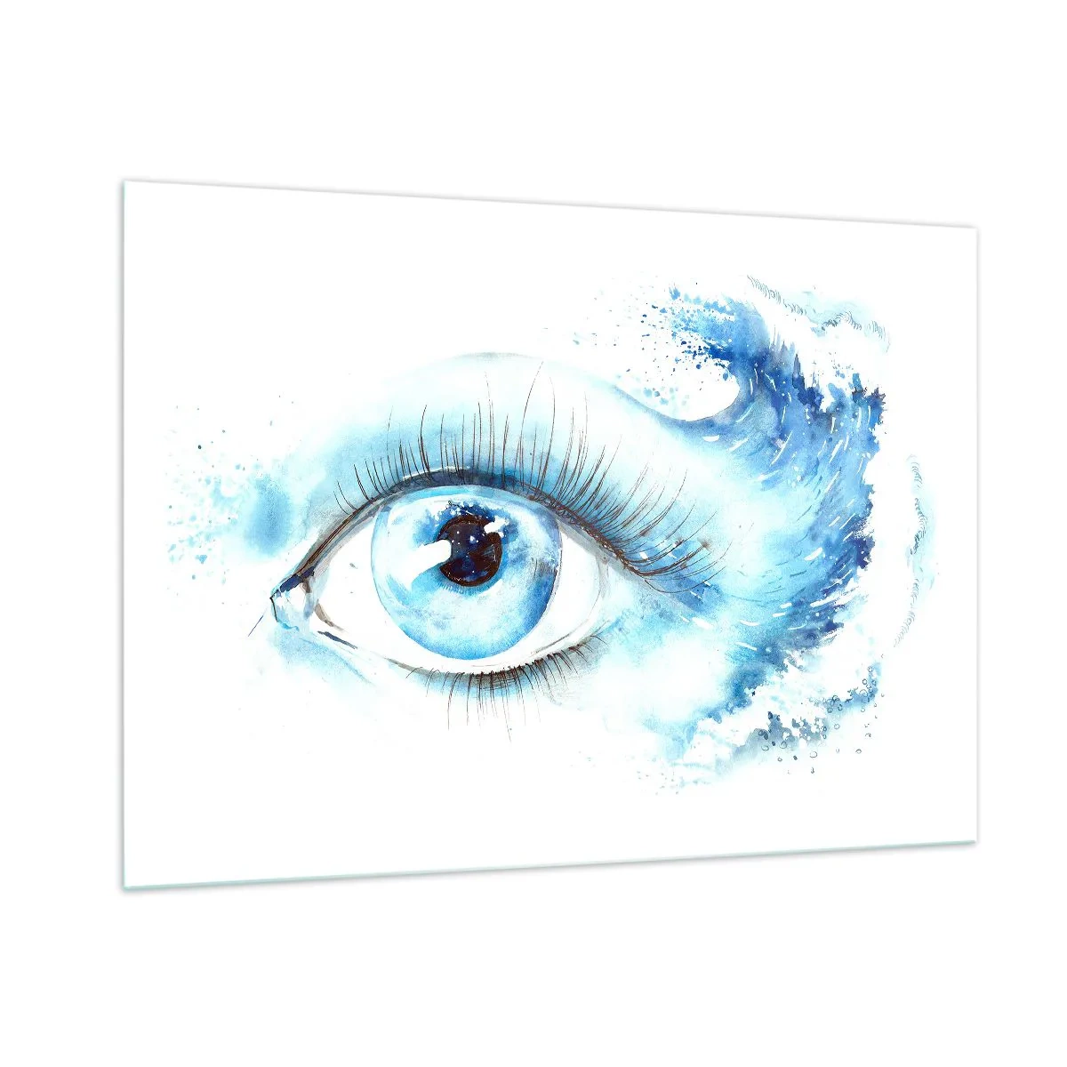 Üveg kép - Elmerülni a tekintet kékjében - 100x70 cm