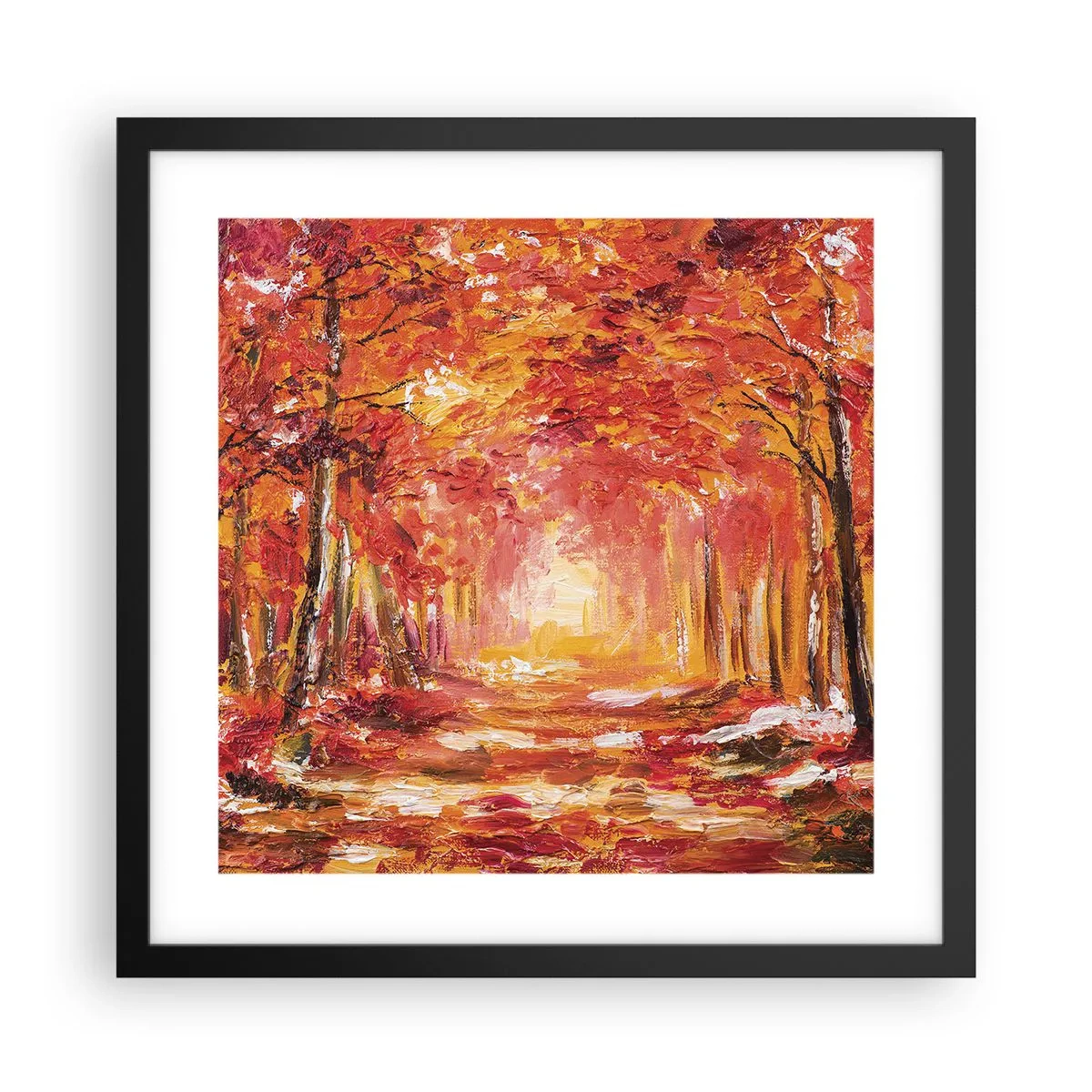Poszter fehér keretben - Rézerdő - 40x40 cm