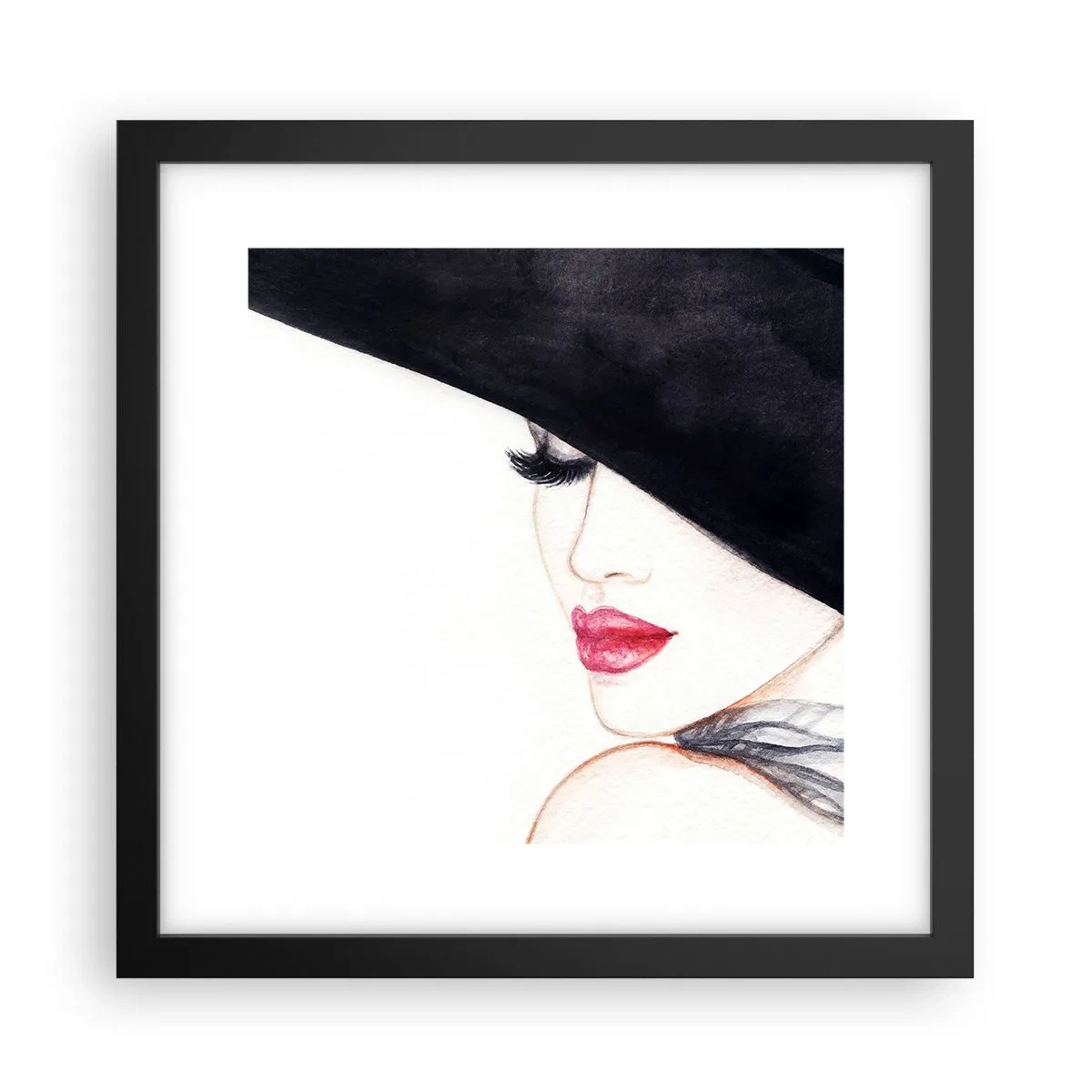 Poszter fehér keretben - Elegancia és érzékiség - 30x30 cm