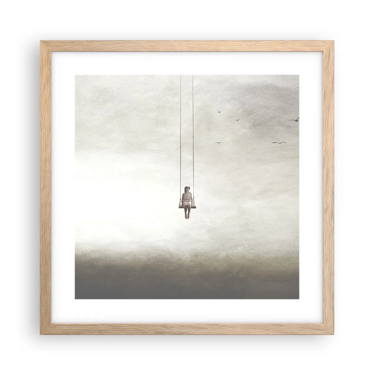 Poszter világos tölgy keretben - A bennünk lévő gyerek - 40x40 cm