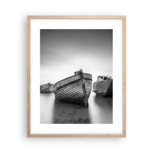 Poszter világos tölgy keretben - Csak emlékek... - 40x50 cm