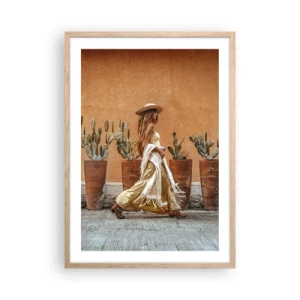 Poszter világos tölgy keretben - Hippi stílusban - 50x70 cm