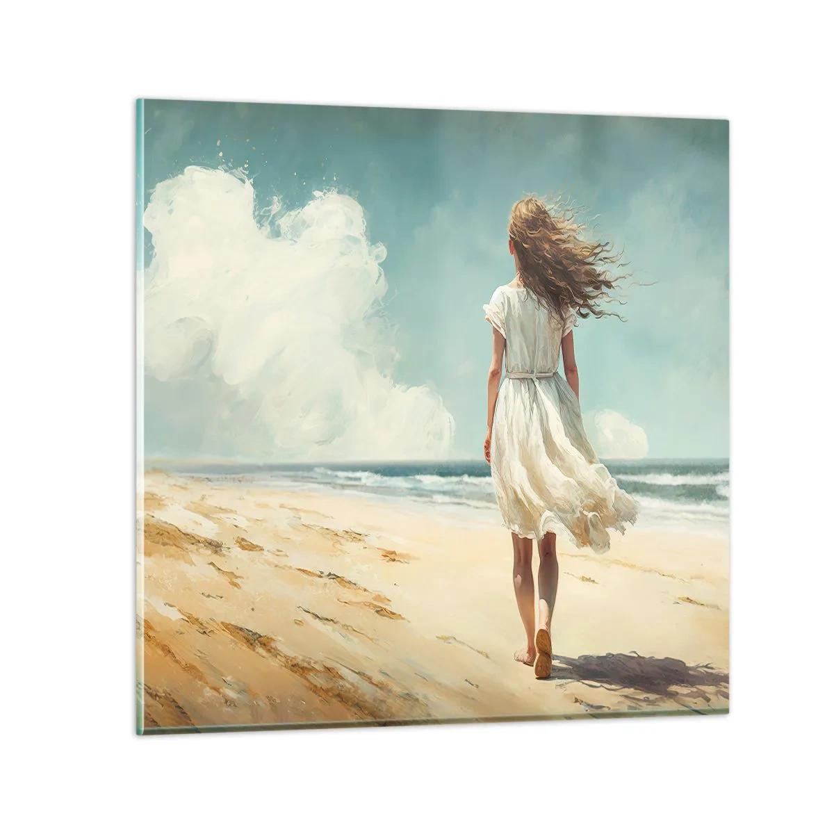 Üveg kép - Találkozás a nappal és a széllel - 70x70 cm