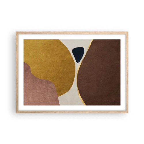 Poszter világos tölgy keretben - Absztrakció - egy hely a térben - 70x50 cm