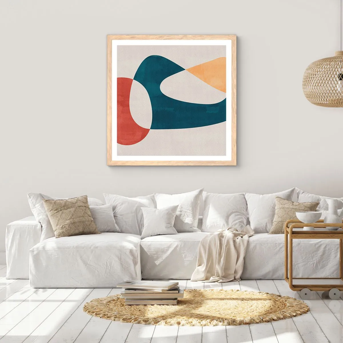 Poszter világos tölgy keretben - Befolyások és metamorfózisok - 60x60 cm