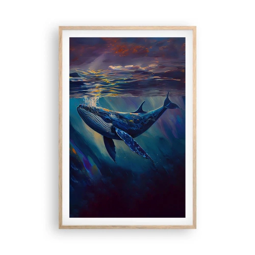 Poszter világos tölgy keretben - Üdvözöllek a világomban - 61x91 cm