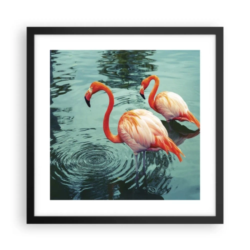 Poszter fehér keretben - Most divatban vagyunk - 40x40 cm