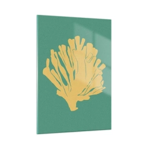 Üveg kép - Egy vízalatti erdő bokra - 50x70 cm