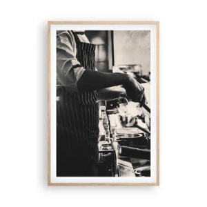 Poszter világos tölgy keretben - Az ízek alkímiája - 61x91 cm