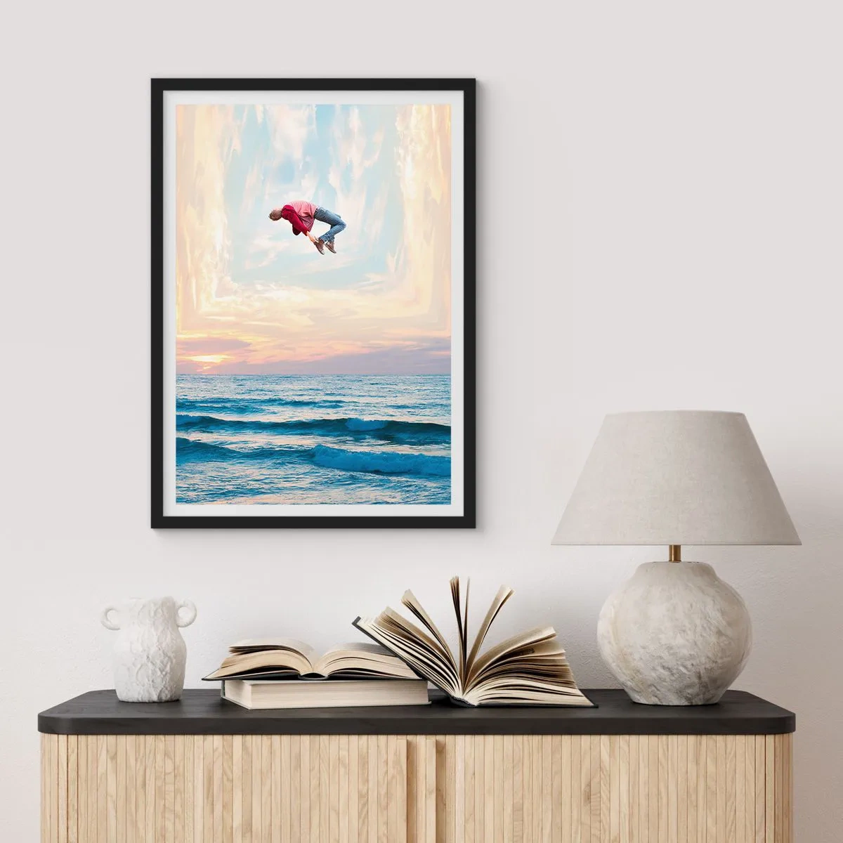 Poszter fehér keretben - Egy másik dimenzióba - 70x100 cm