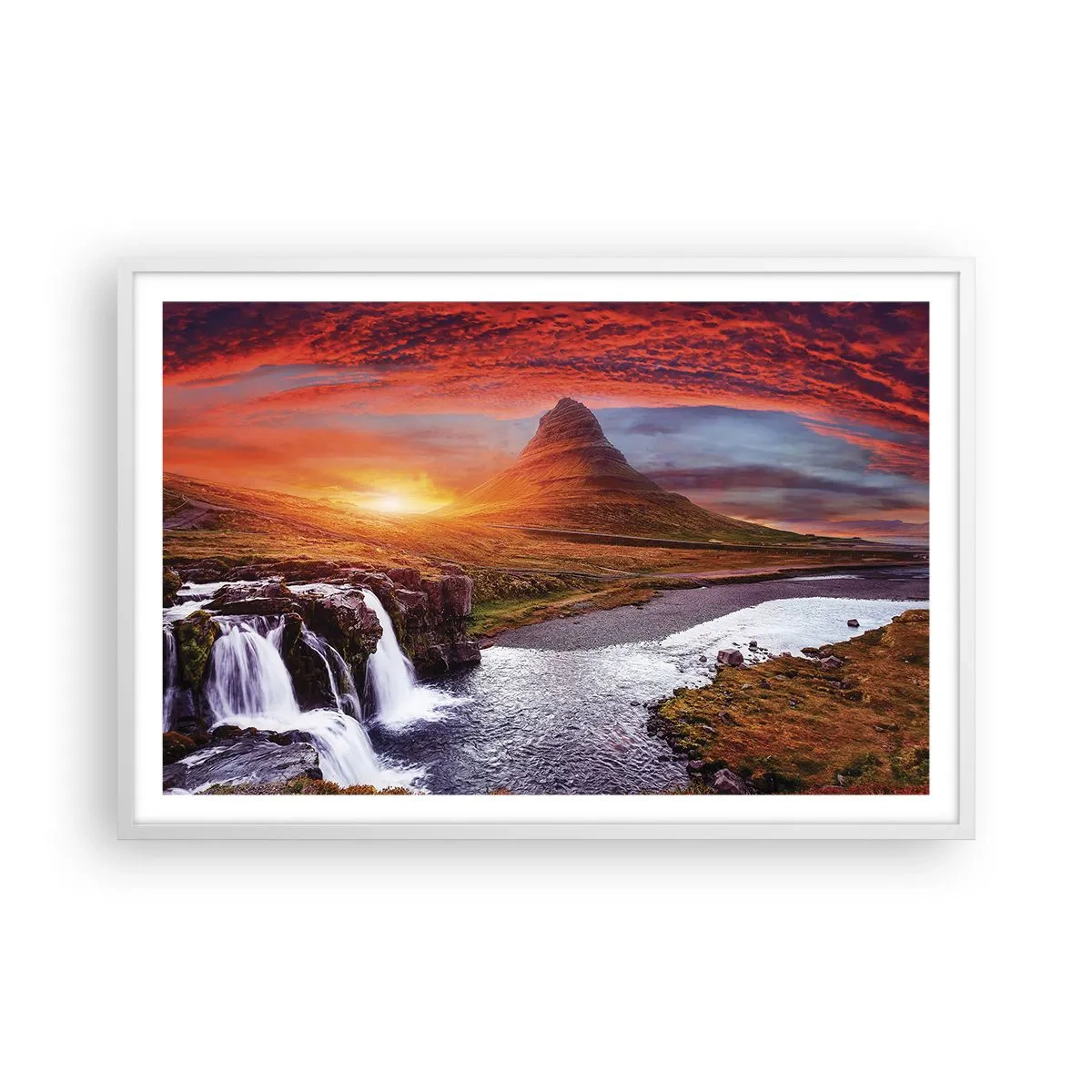 Poszter fekete keretben - Középfölde kilátása - 91x61 cm