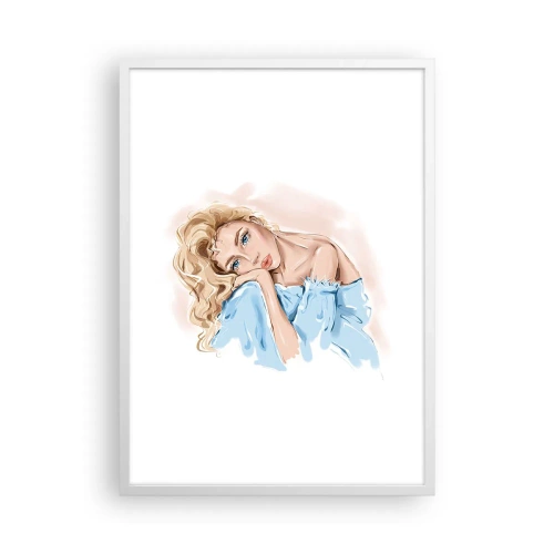Poszter fekete keretben - Álmodozó a kékben - 50x70 cm