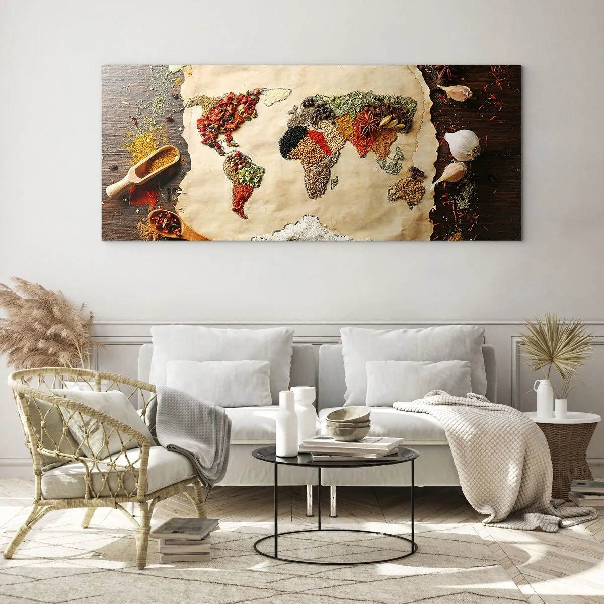 Üveg kép - A világ összes íze - 100x40 cm