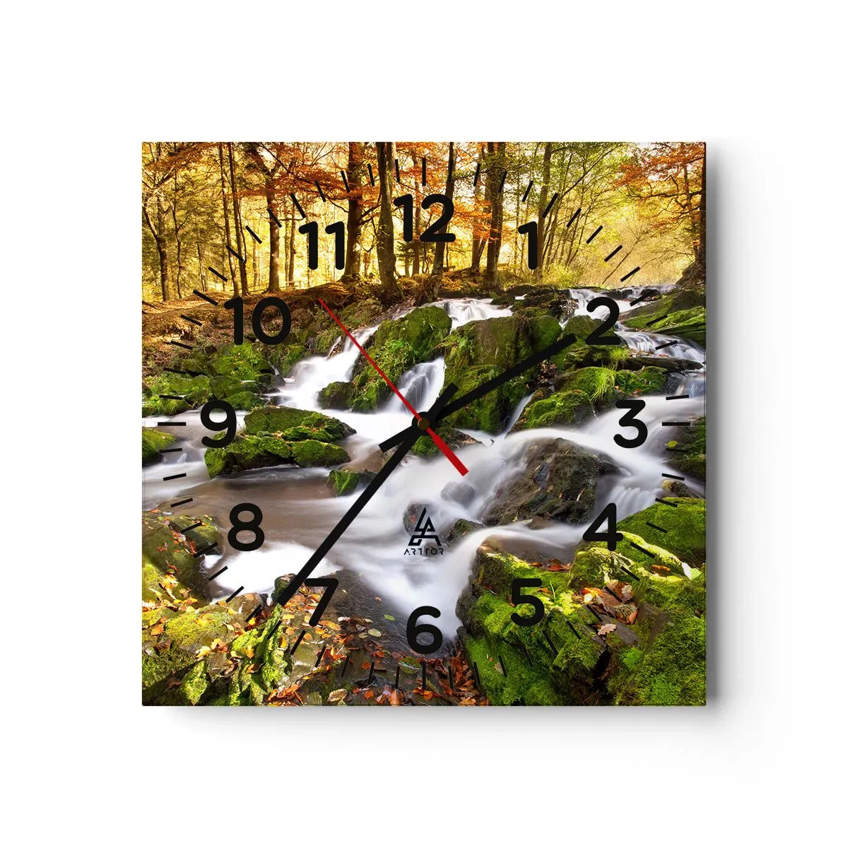 Falióra, Óra - Gyorsan át az őszi erdőn - 40x40 cm